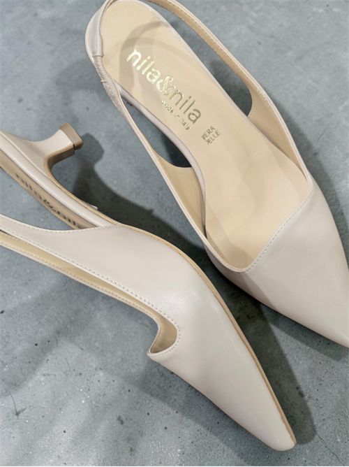 slingback scollo asimmetrico NILA NILA | AB894M115NUDE
